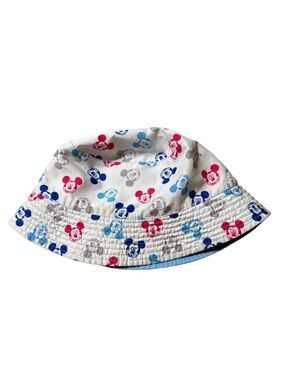 Disney Reversible Mickey Mouse Bucket Hat Sun Red White Blue Child